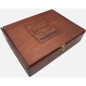 Butera Royal Vintage 652 Cigar Box EMPTY Handmade Rustic Decor Office Storage